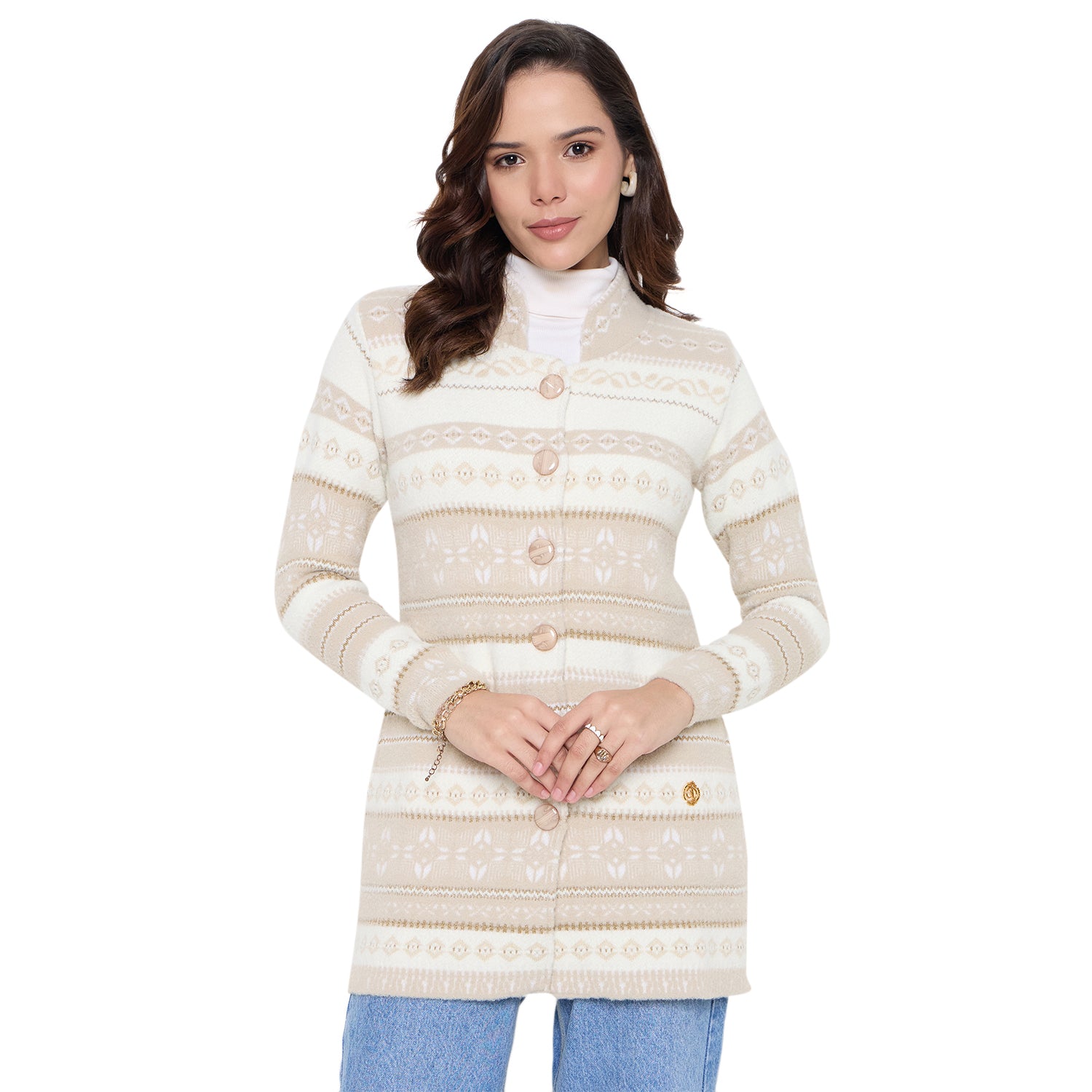 Duke Urban Women Full Sleeve Long Coat Cardigan (SDS1363)