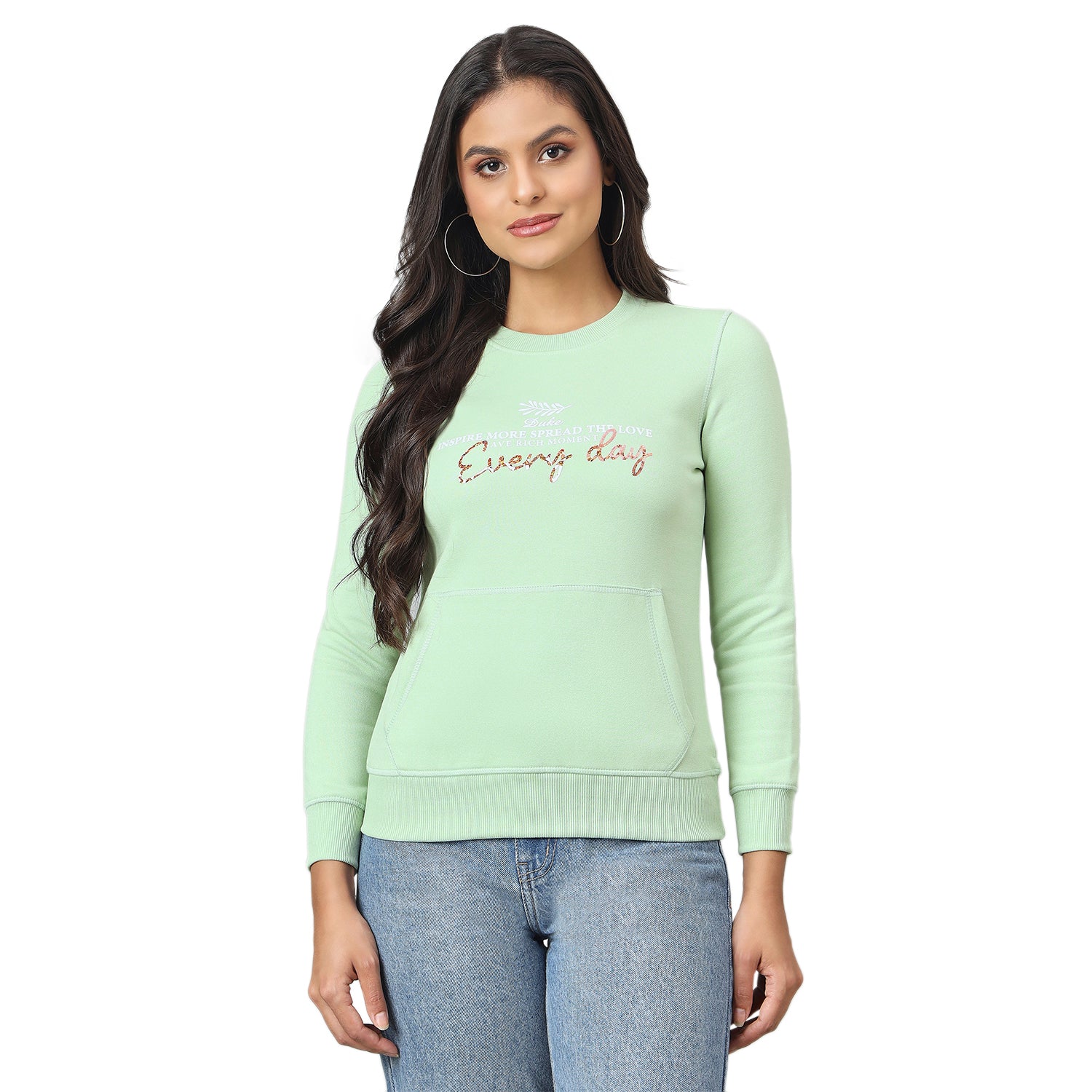 Duke Urban Women Round Neck Regular Sweatshirt (LFX1003)