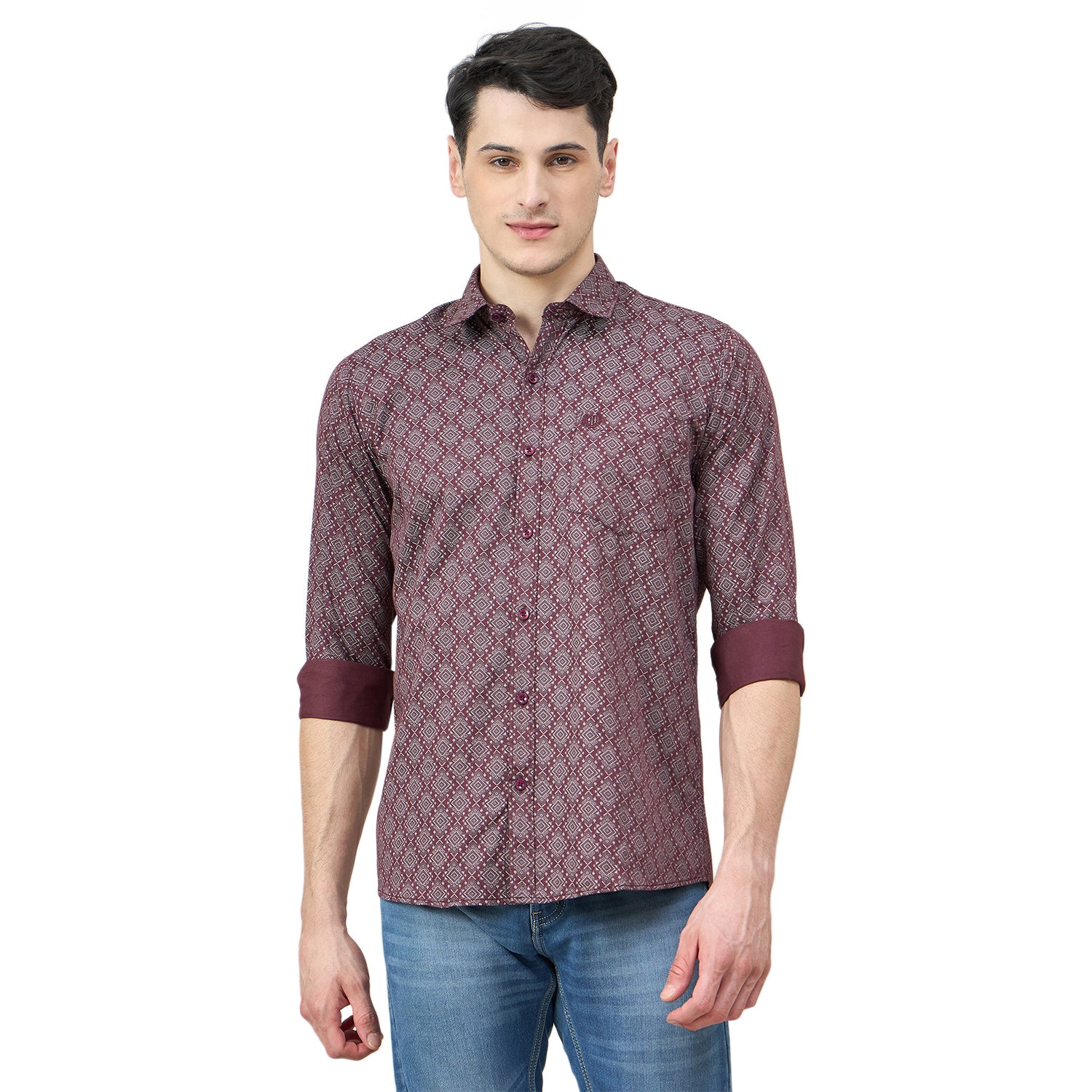 Duke Urban Men Full Sleeve Cotton Shirt (SDO6PRIB)