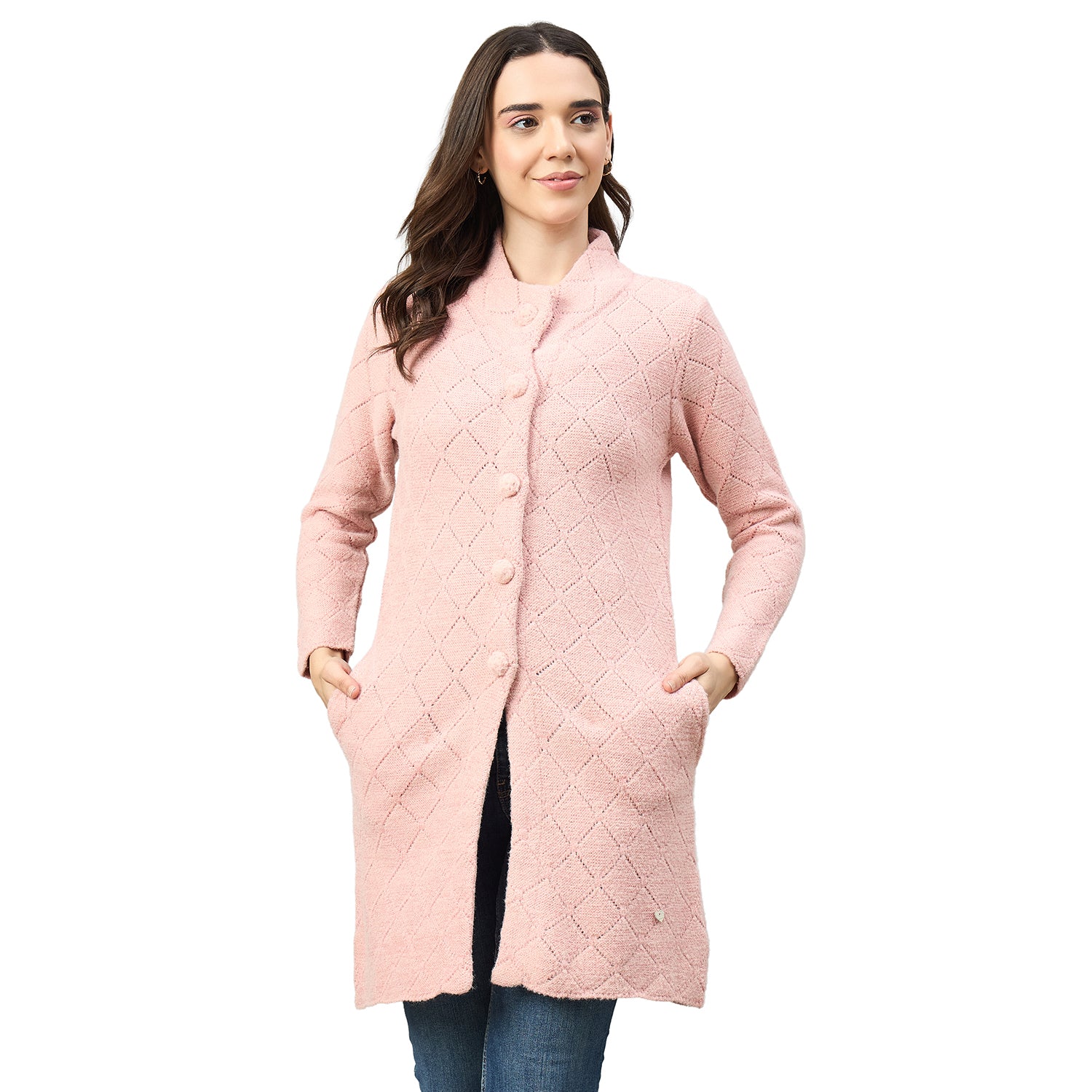 Duke Urban Women Collared Full Sleeve Regular Sweater (SDS1462)