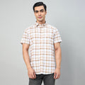 Duke Men Slim Fit Half Sleeve Oxford Cotton Shirt (SDO4CKG)