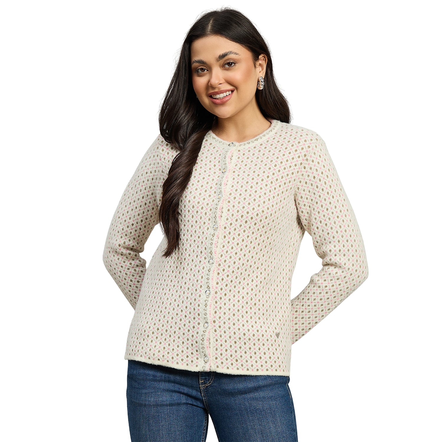 Duke Urban Women Full Sleeve Front Open Regular Cardigan (SDS1337)