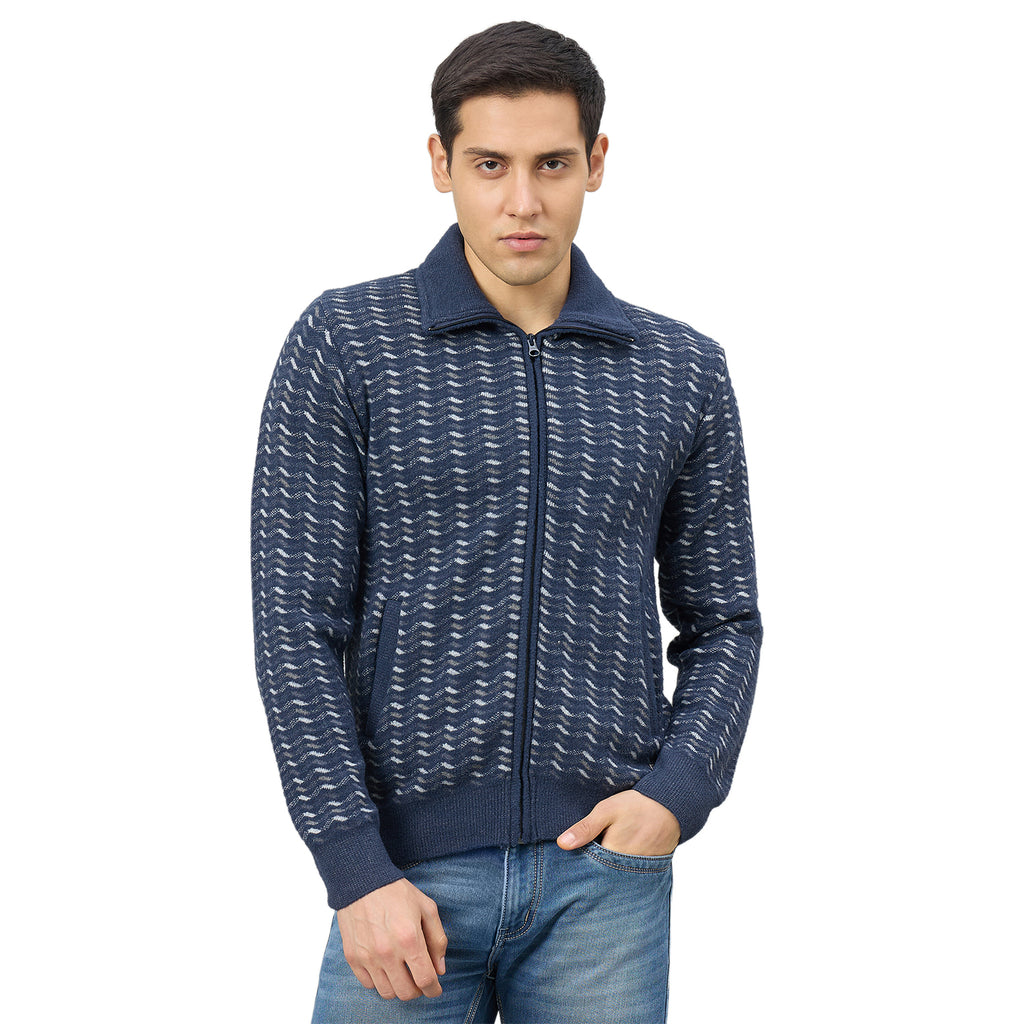 Duke Men Full Sleeve Full Zip Regular Sweater (SDS2360)