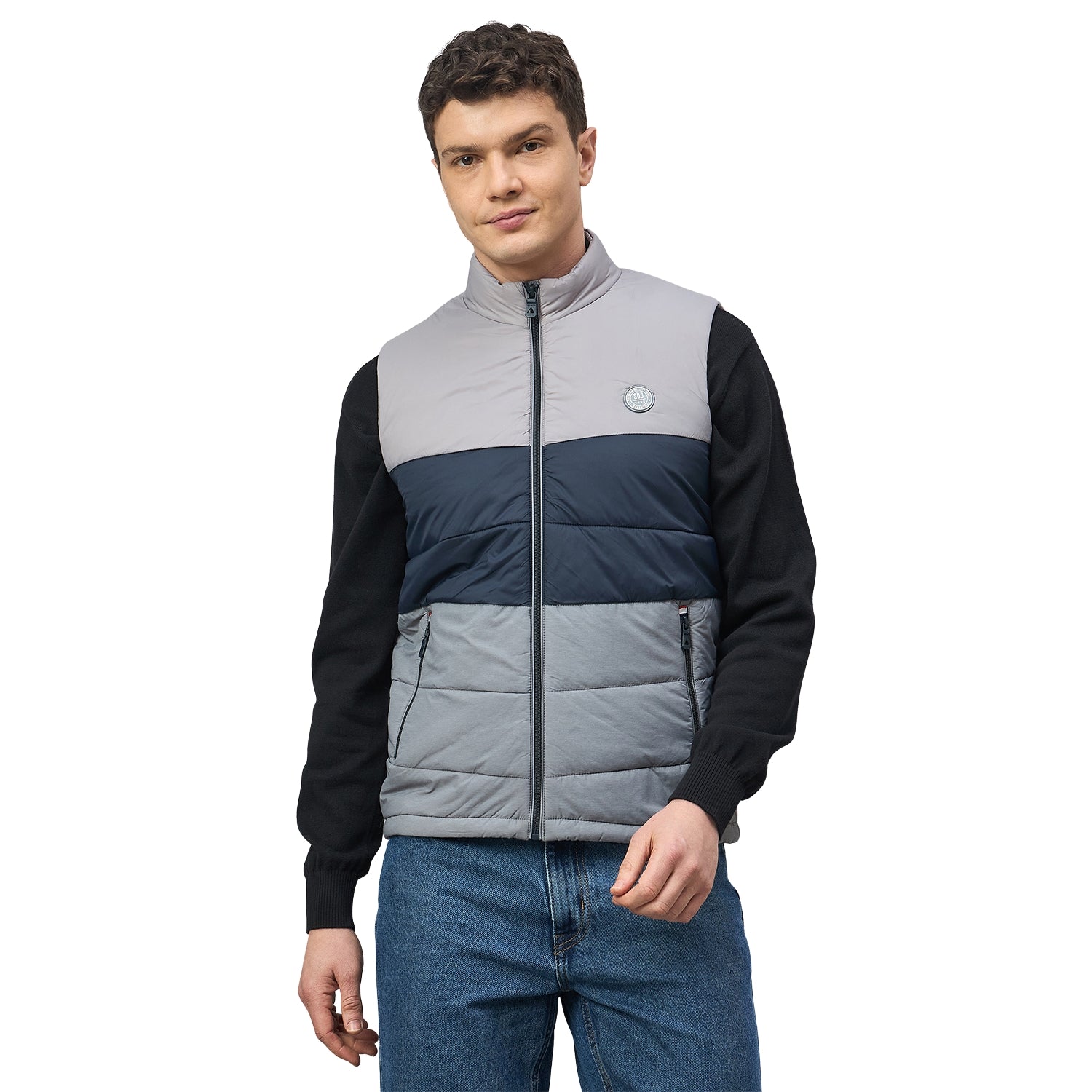 Duke Urban Men Sleeveless High Neck Bomber Jacket (SDZ2252)