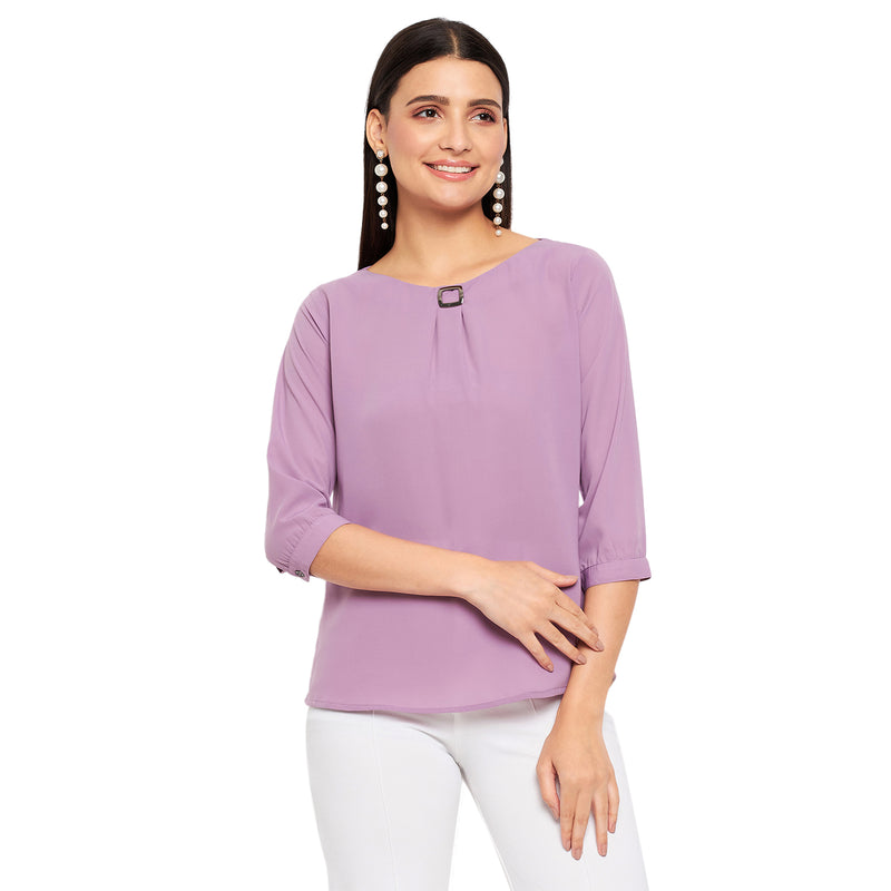 Duke Urban Women Round Neck 3/4th Sleeve Solid Top (SDX3272)