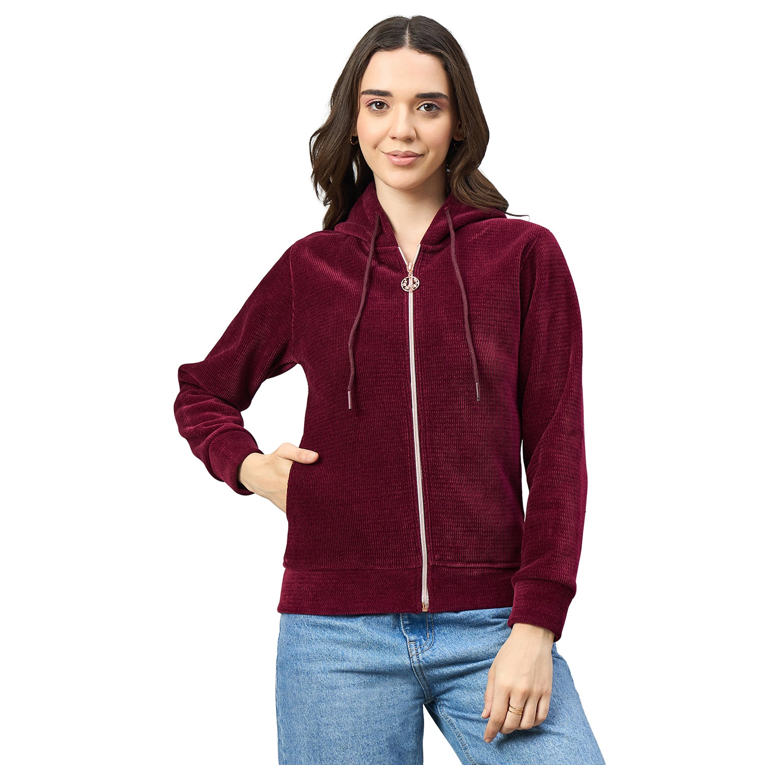 Duke Urban Women Full Sleeve Hooded Sweatshirt (LFX1006)