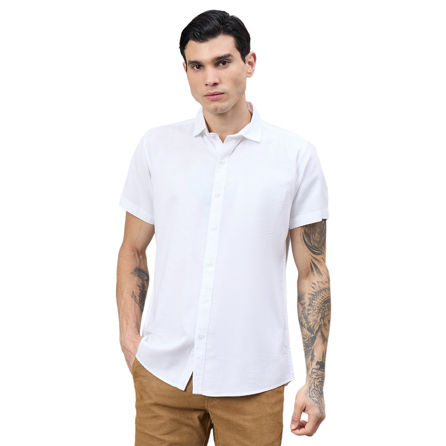 Duke Urban Men Short Style Casual Half Sleeve Shirt (SDO4PLCC)