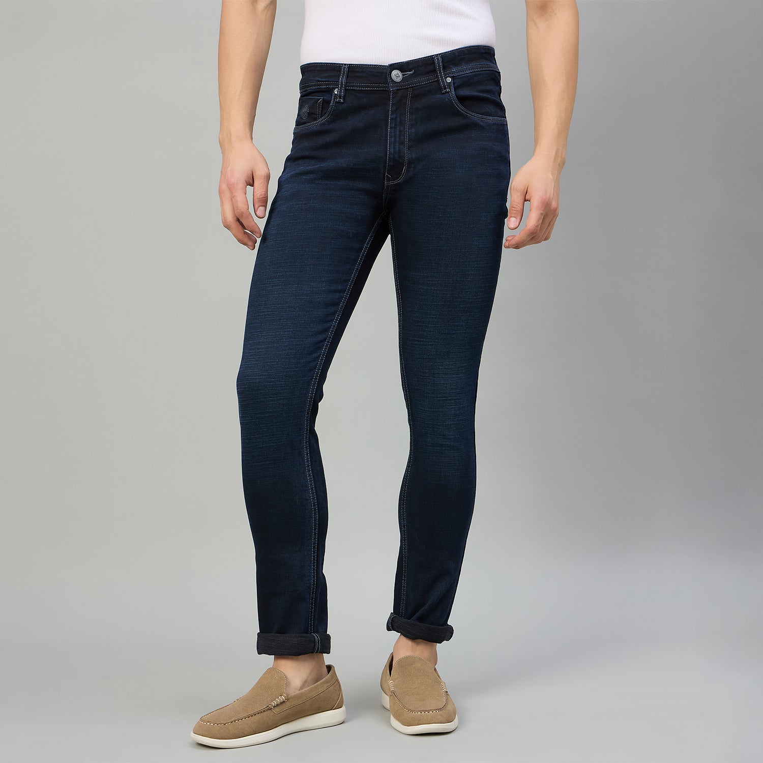 Duke Men Narrow Fit Stretchable Jeans (SDD9235N)