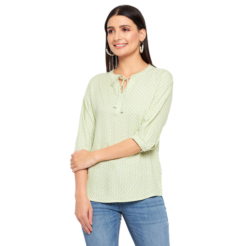 Duke Stardust Women V-Neck 3/4th Sleeve Printed Top (SDX3273)