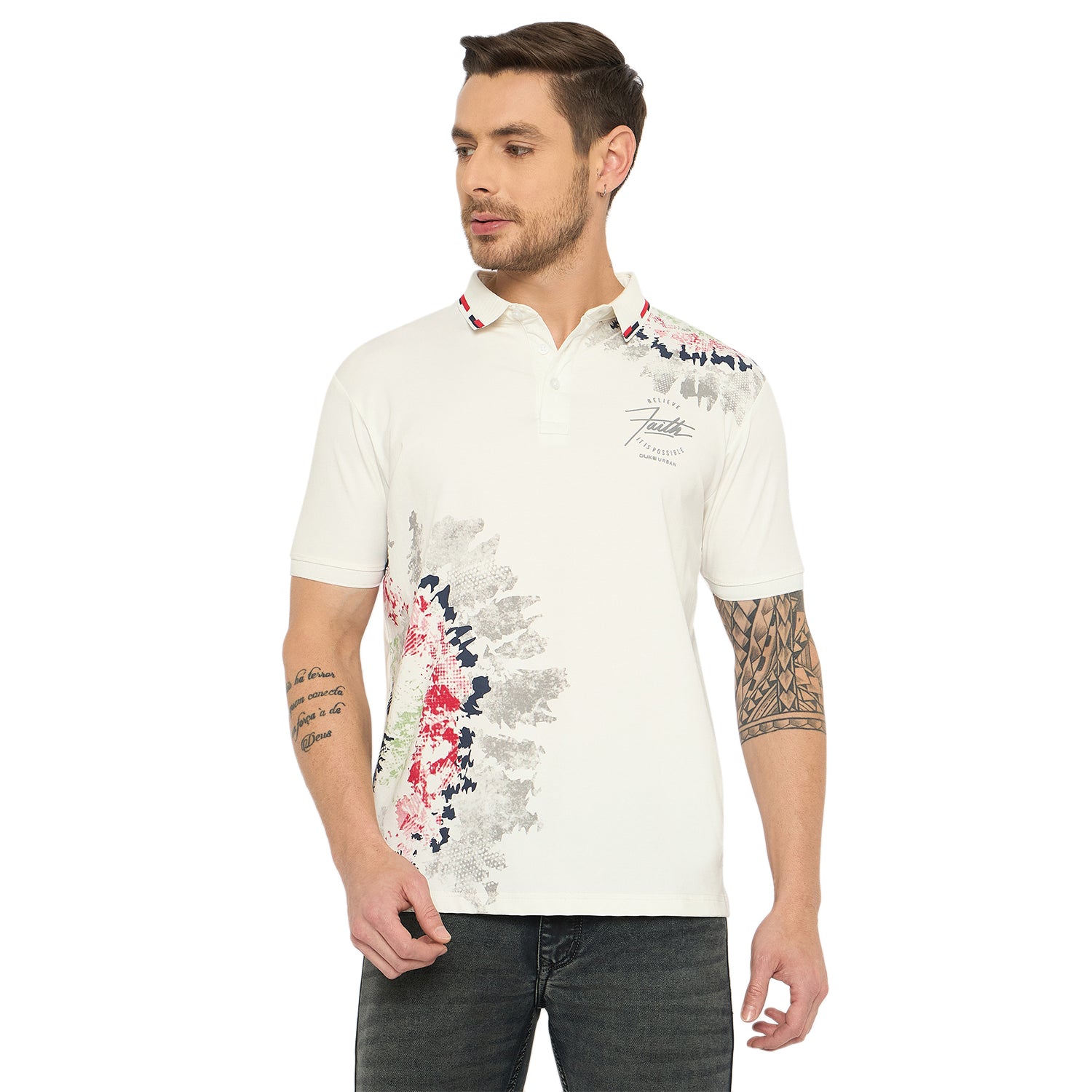 Duke Urban Men Half Sleeve Cotton Tshirt (LF7453)