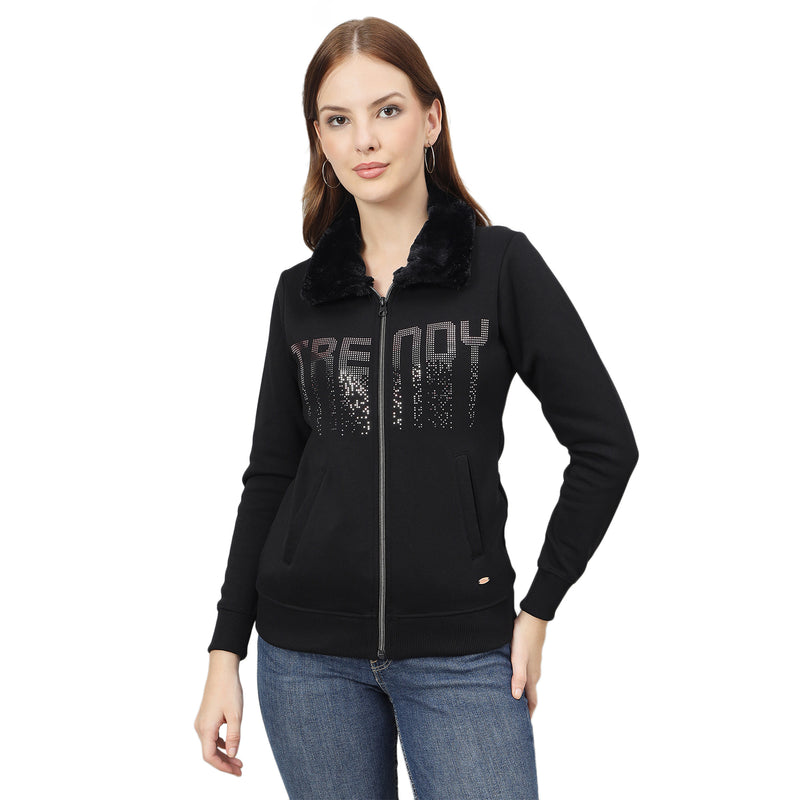 Duke Urban Women Full Zip Regular Sweatshirt (LFX967)