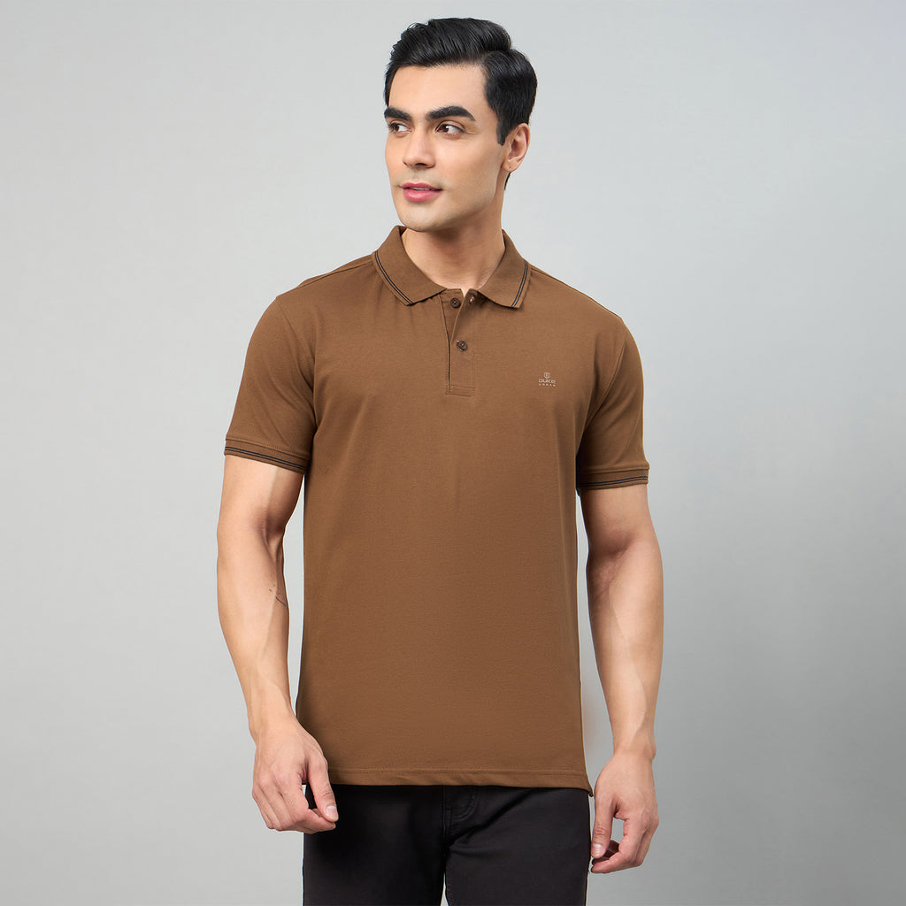 Duke Men Half Sleeve Cotton Smart Fit Casual T-shirt (SD73)