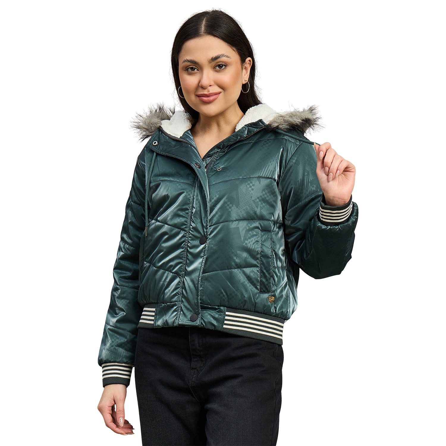 Duke Urban Women Full Sleeve Hooded Jacket (SDZ4089N)