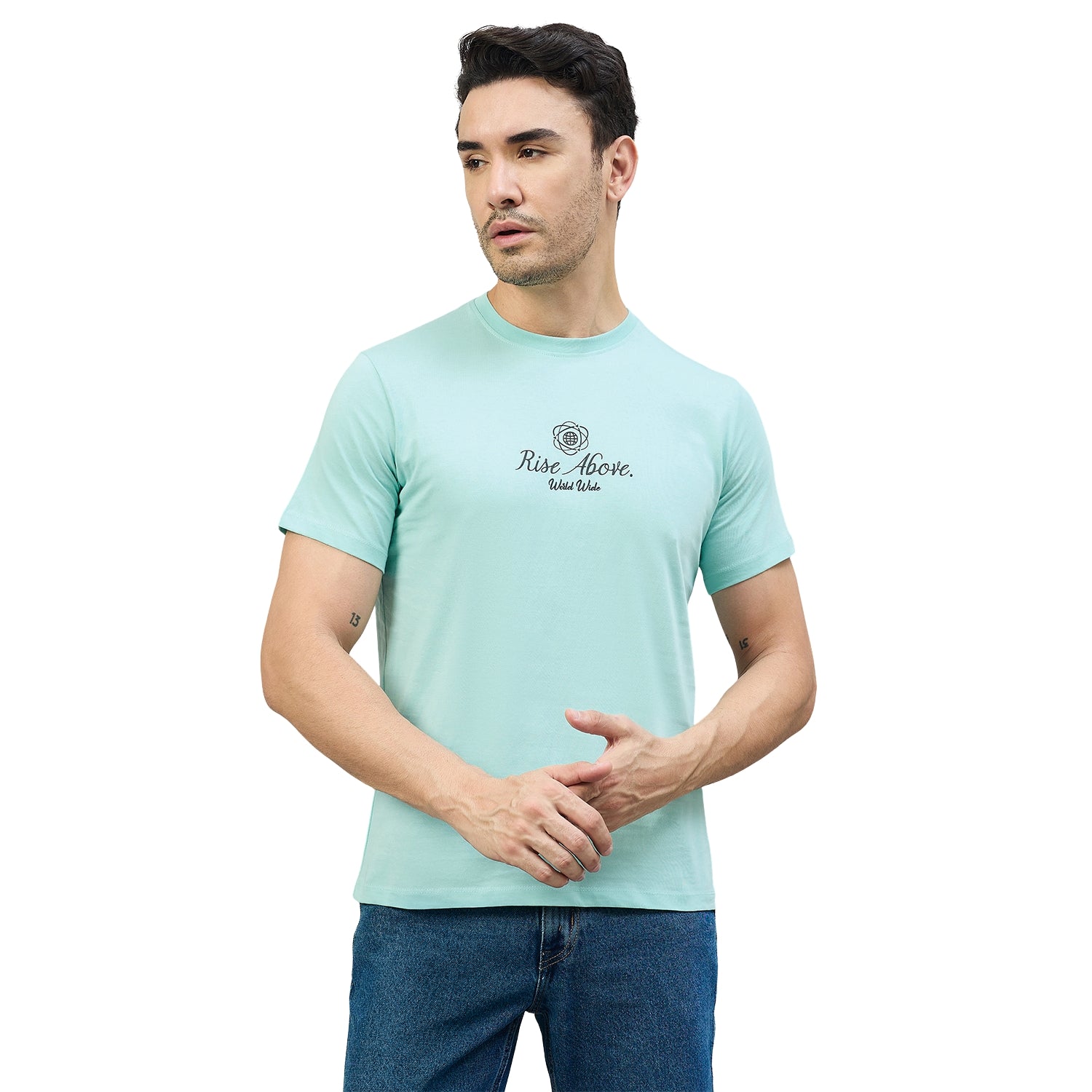 Duke Urban Men Half Sleeve Cotton Smart Fit Casual T-shirt (LF7861)
