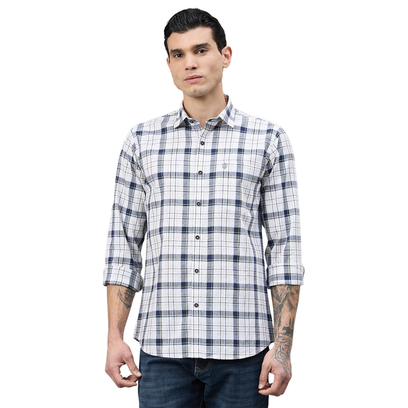 Duke Urban Men Checkered Full Sleeve Spread Collar Regular Shirt (SDO9CKAH)