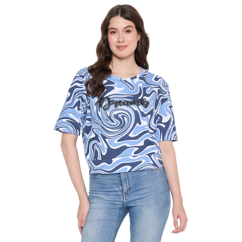 Duke Urban Women Round Neck Crop Top (LFX4206)