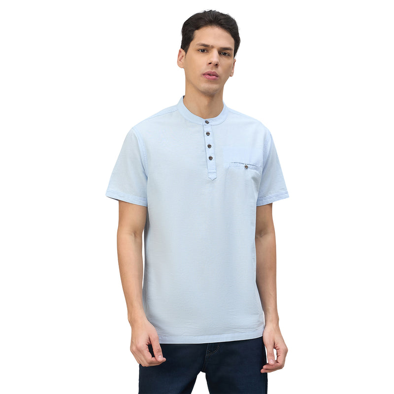 Duke Urban Men Solid Half Sleeve Casual Slim fit Tshirt (LF7625)