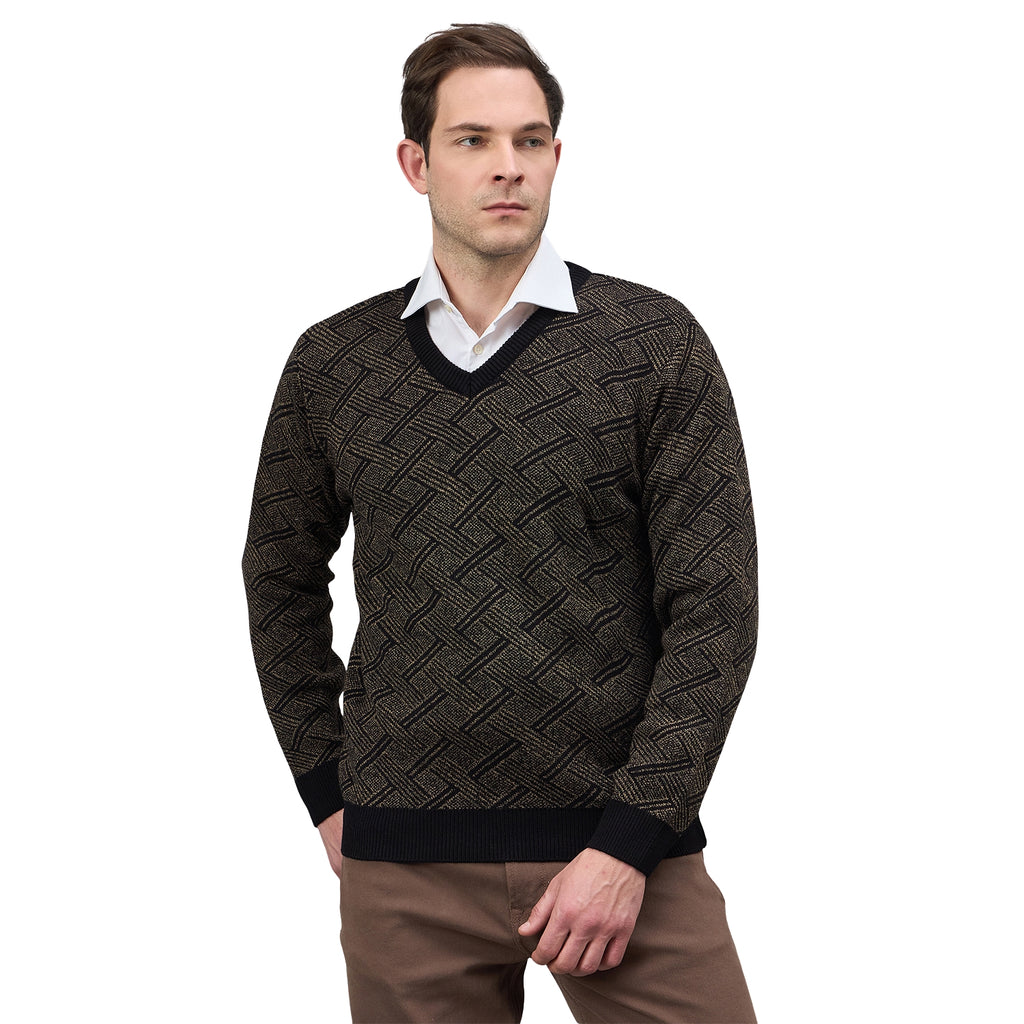 Duke Urban Men Full Sleeve V Neck Regular Sweater (SDS2134)