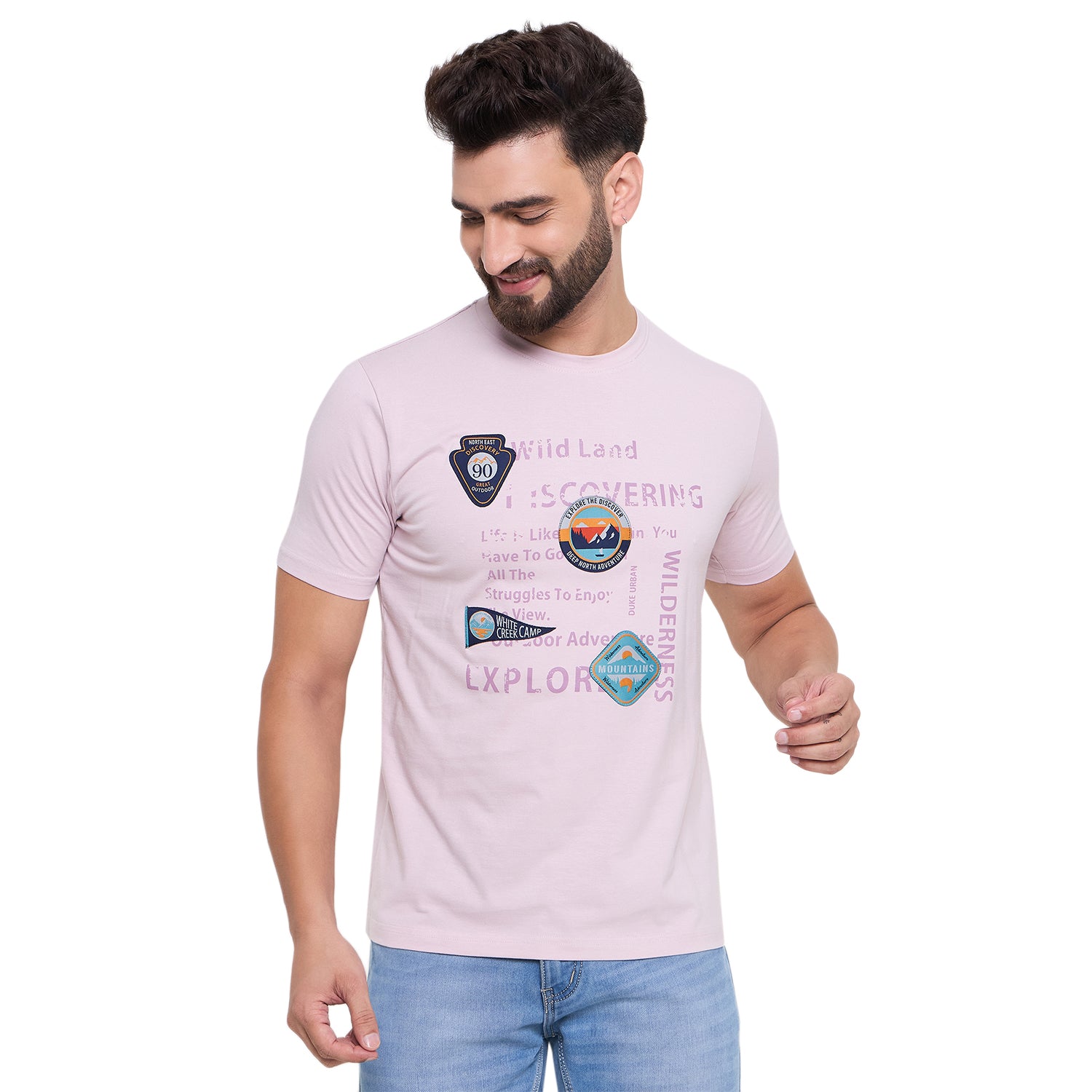 Duke Urban Men Half Sleeve Cotton Tshirt (LF7246)