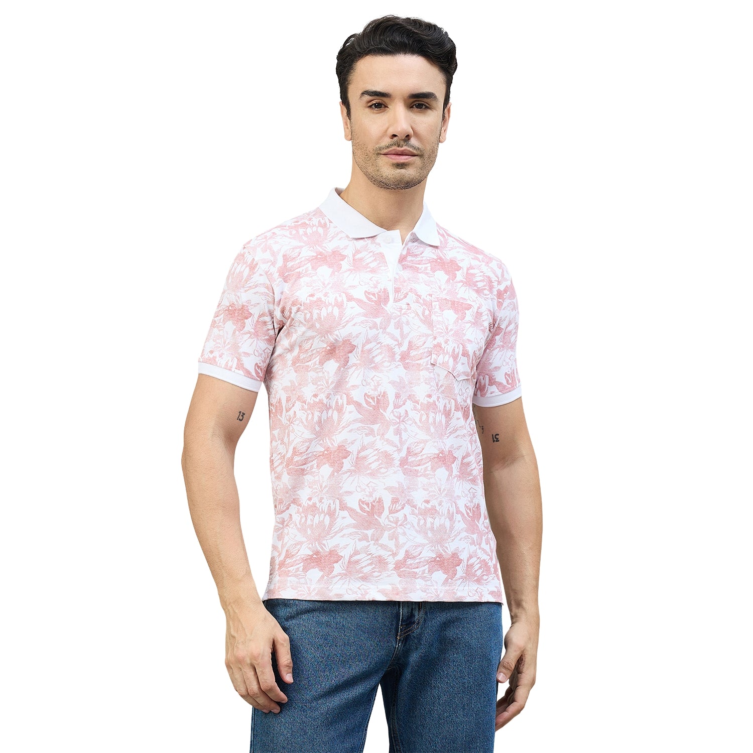 Duke Urban Men Half Sleeve Cotton Smart Fit Casual T-shirt (LF7980)