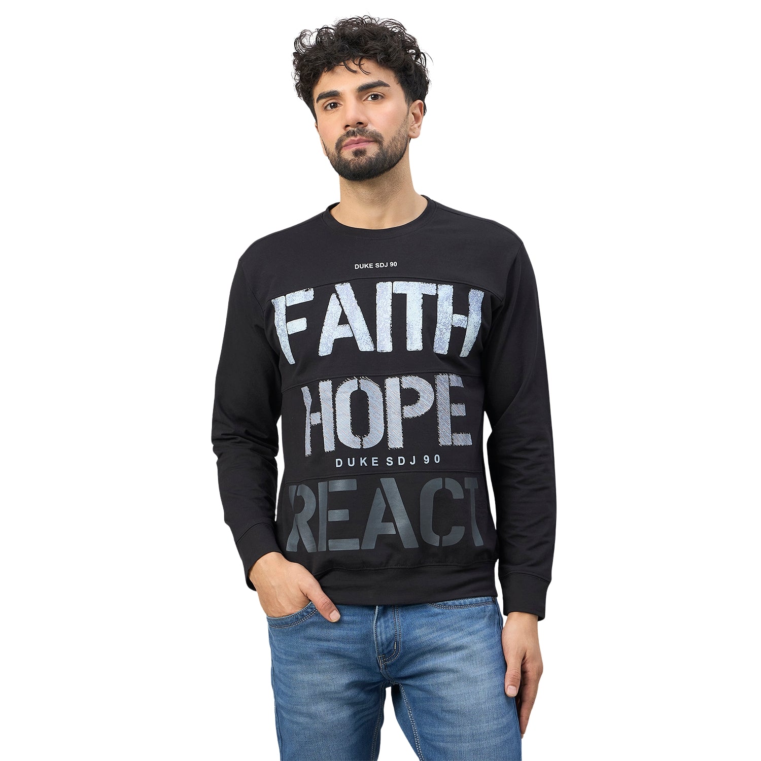 Duke Urban Men Round Neck Regular Sweatshirt (LF3948S)