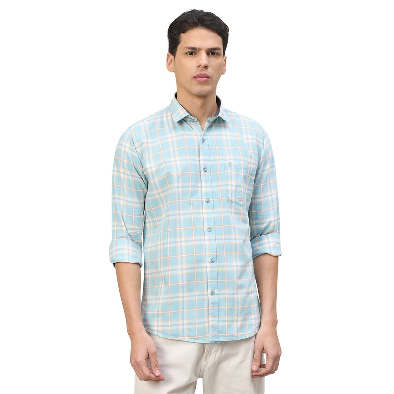 Duke Urban Men Checkered Pure Cotton Slim Fit Casual Full Sleeve Shirt (SDO8CKBM)