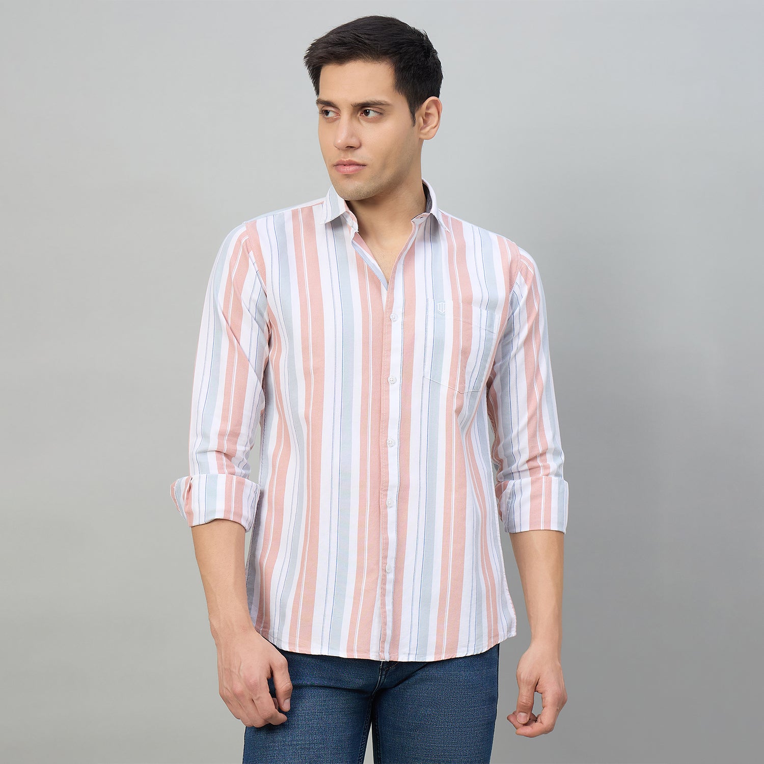 Duke Men Slim Fit Full Sleeve Short Style Cotton Shirt (SDO8STOT)