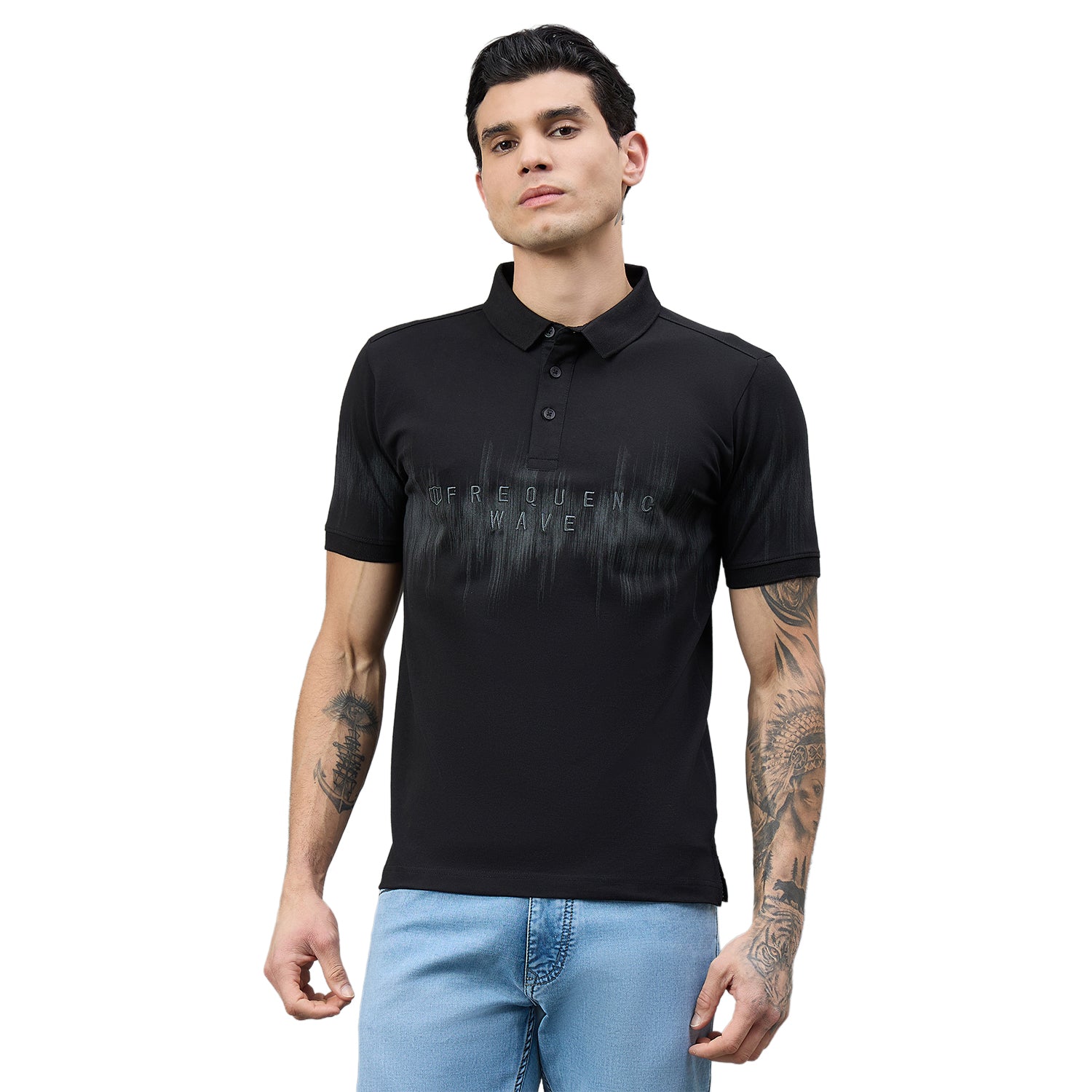Duke Urban Men Half Sleeve Printed Slim fit Polo T-Shirt (LF7527)