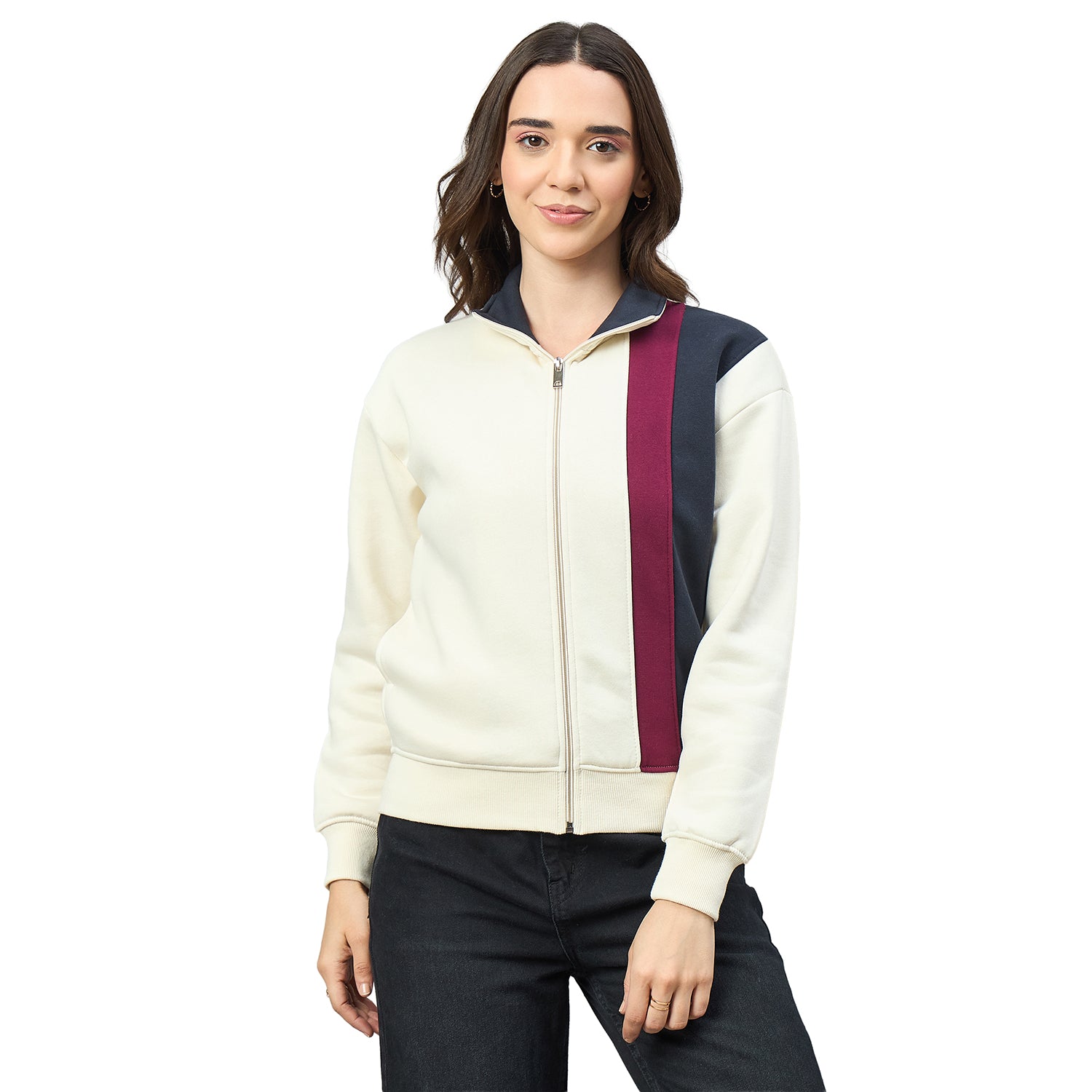 Duke Urban Women Full Sleeve Collared Sweatshirt (LFX5006S)