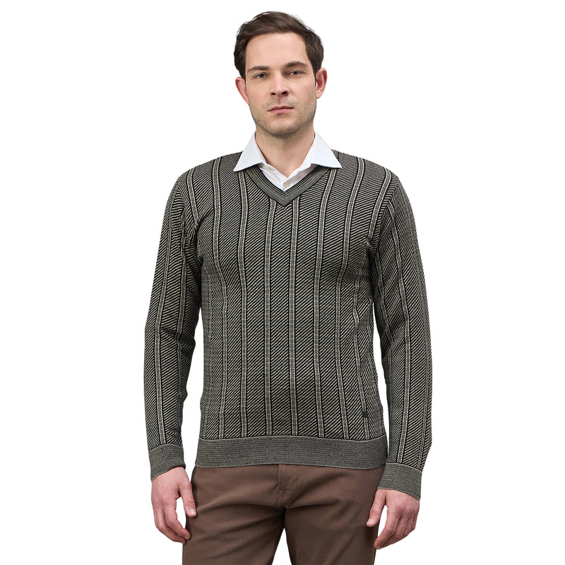 Duke Urban Men Full Sleeve V Neck Regular Sweater (SDS2411)