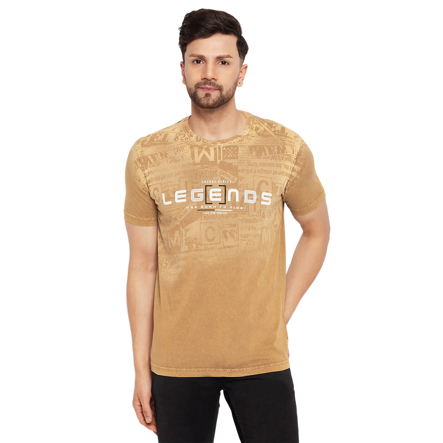 Duke Stardust Men Half Sleeve Cotton T-shirt (LF5774)