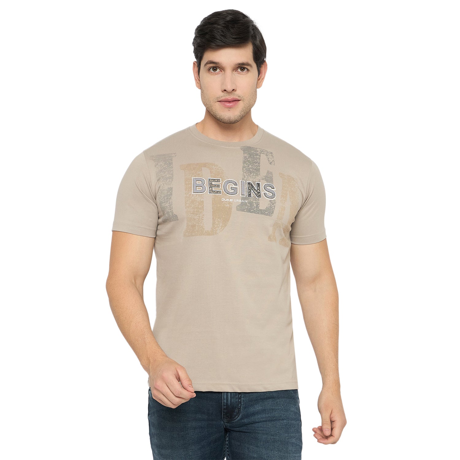 Duke Urban Men Half Sleeve Cotton Tshirt (LF7421)