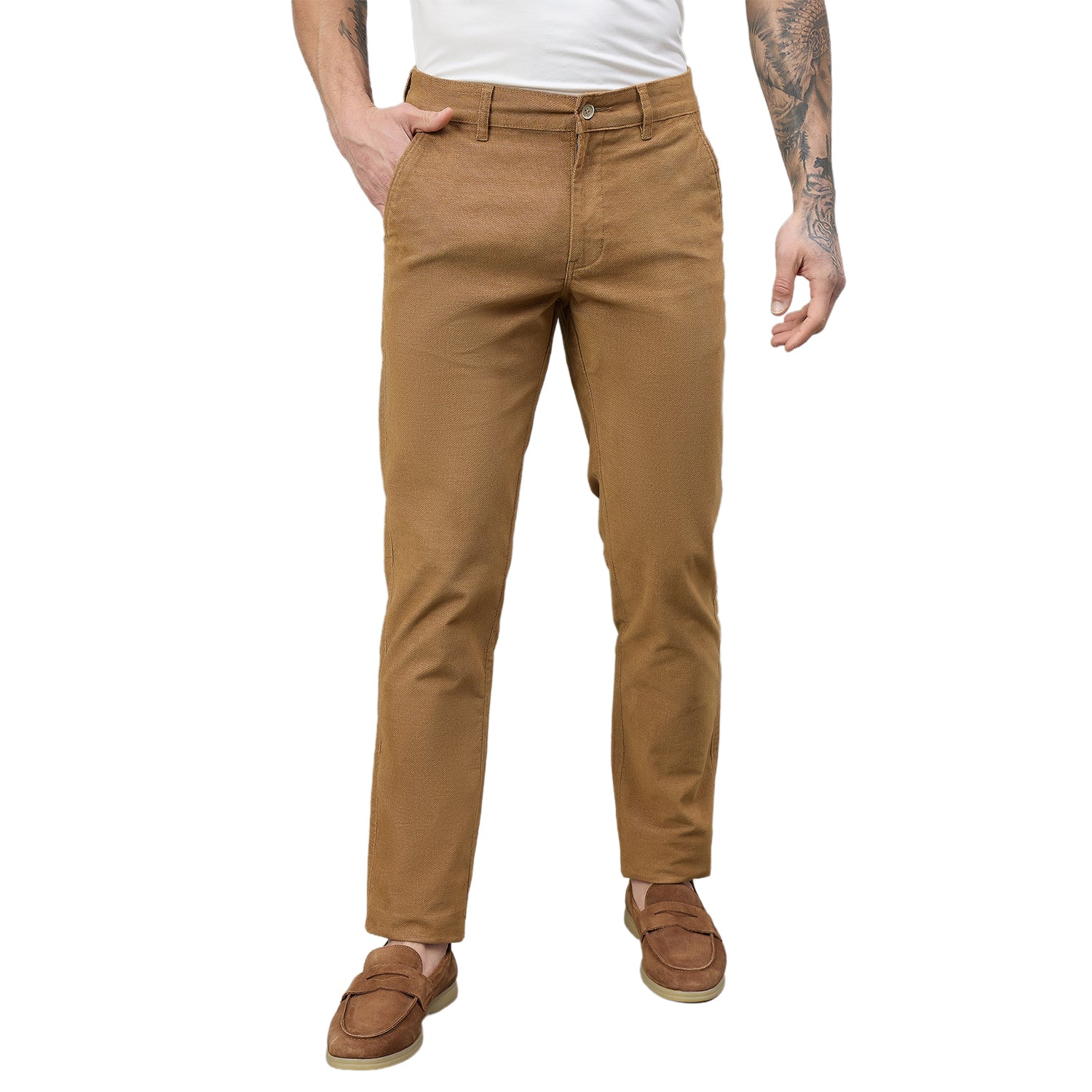 Duke Urban Men Flatfront Narrowfit Non-denim Casual Trouser (SDT4636)