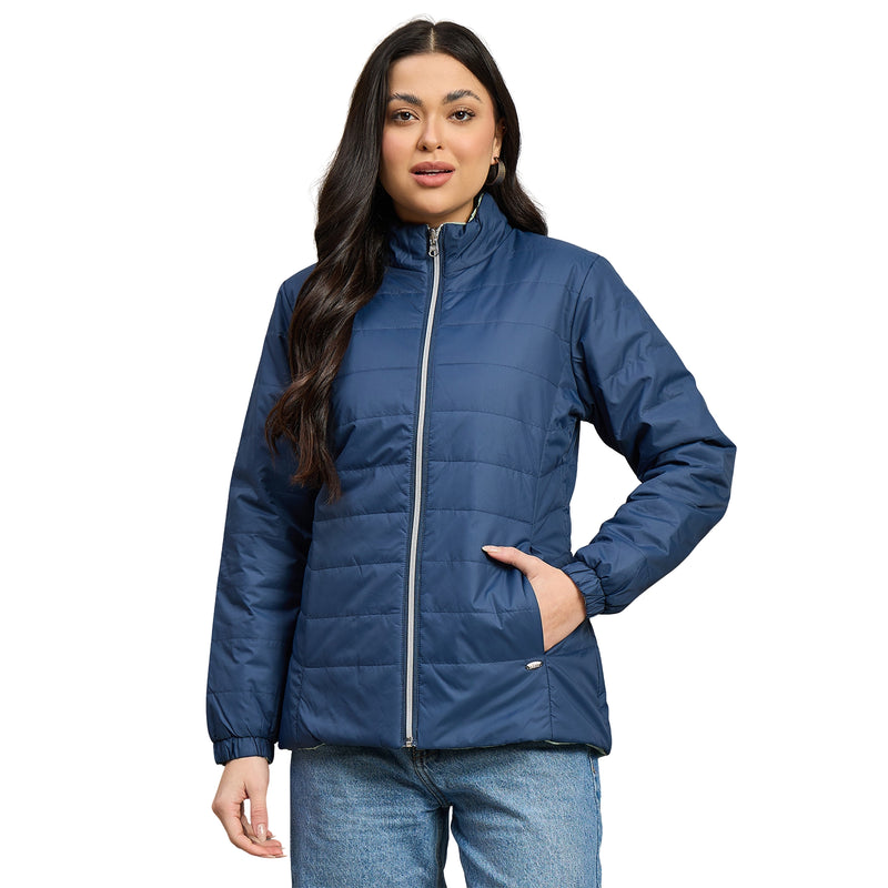 Duke Urban Women High Neck Full Sleeve Reversible Regular Jacket (SDZ2121)