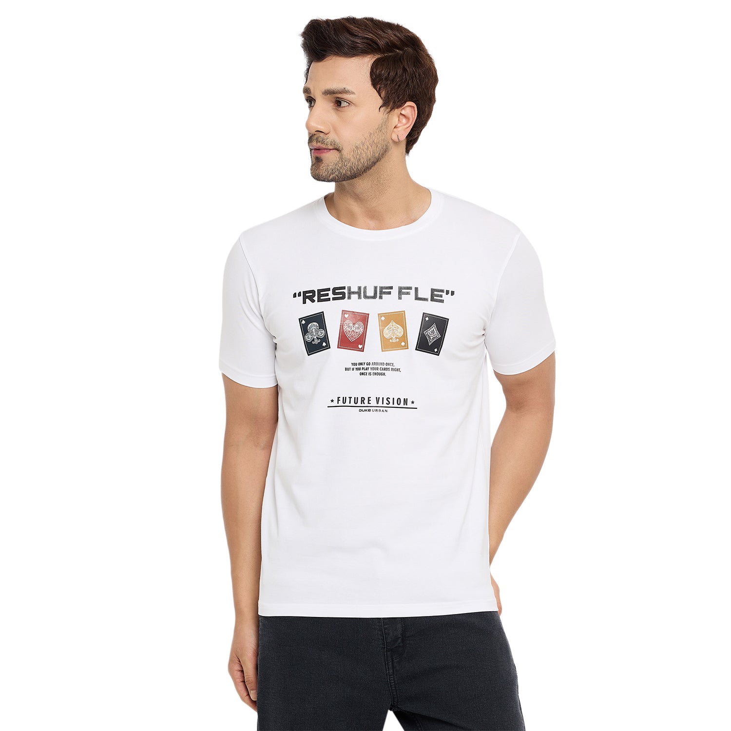 Duke Urban Men Half Sleeve Cotton T-shirt (LF7148)