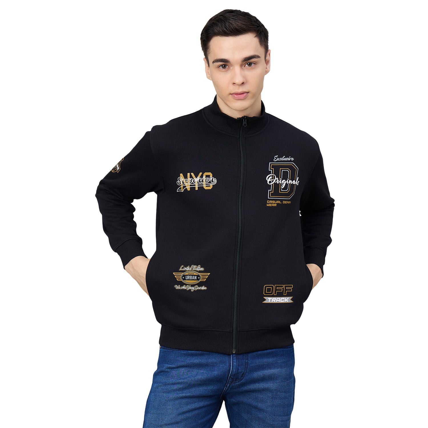 Duke Urban Men Full Zip Regular Sweathirt (LF6378)