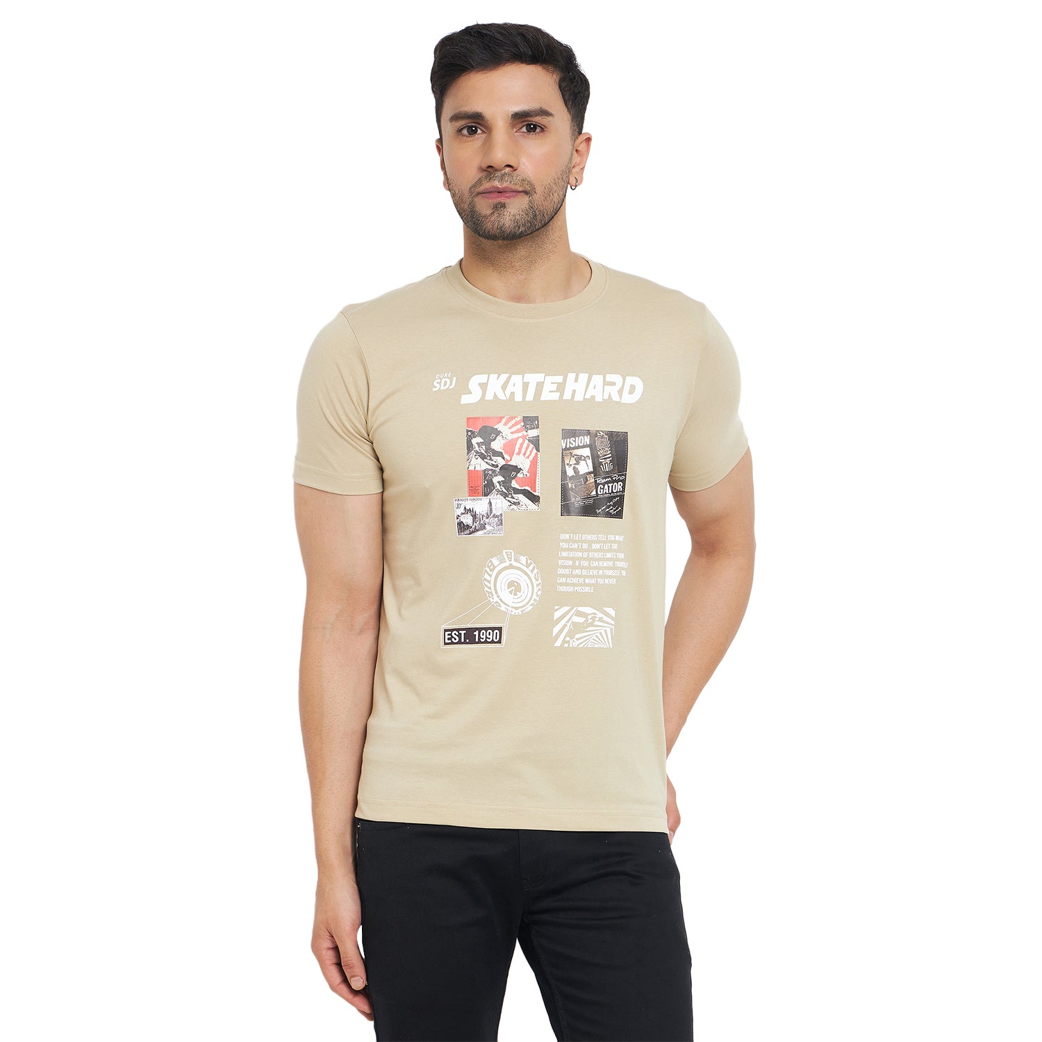 Duke Urban Men Half Sleeve Cotton T-Shirt (LF7056)