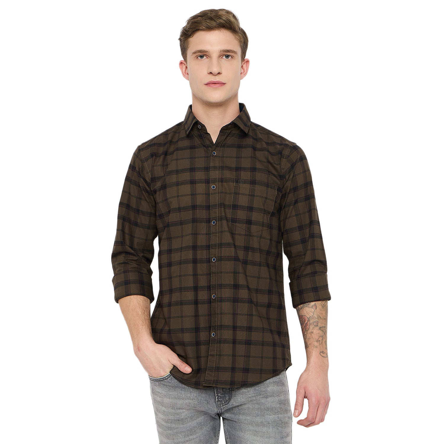 Duke Urban Men Full Sleeve Cotton Shirt (SDO5CKAT)