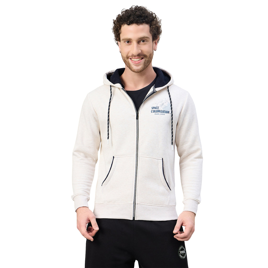Duke Urban Men Hooded Smart fit Full Zip Sweatshirt (LF6357)