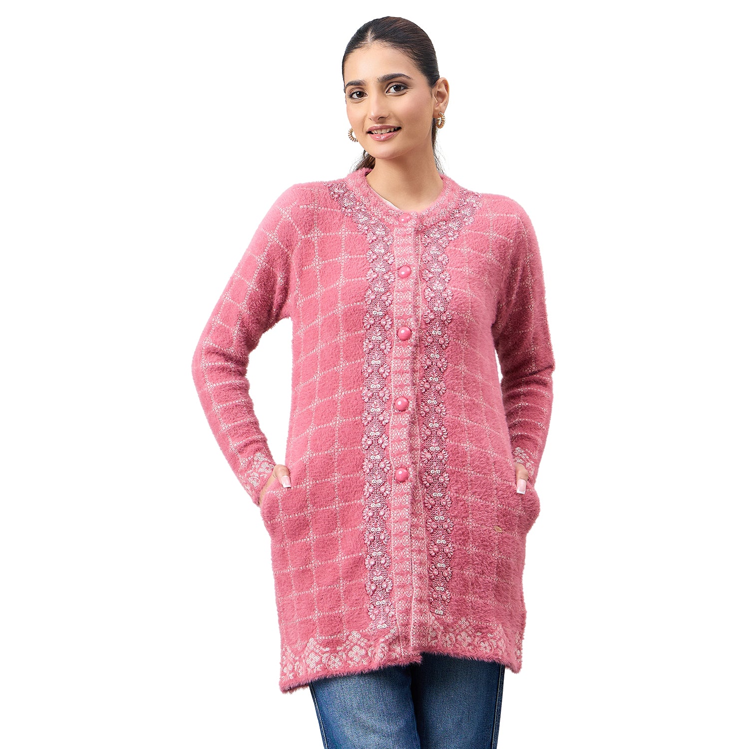 Duke Urban Women Full Sleeve Front Open Regular Cardigan (SDS1375)