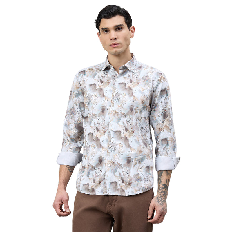 Duke Urban Men Floral Print Full Sleeve Regular Shirt (SDO9PRH)