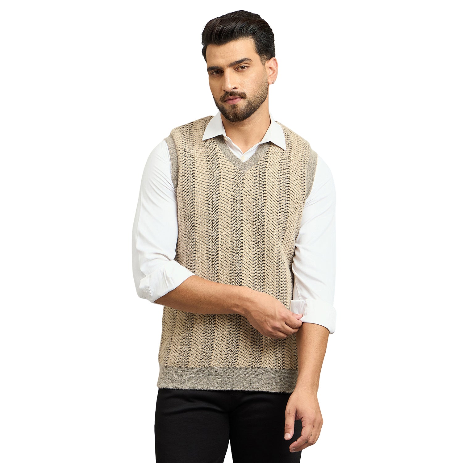 Duke Urban Men V Neck Sleeveless Reversible Sweater (SDS2293)