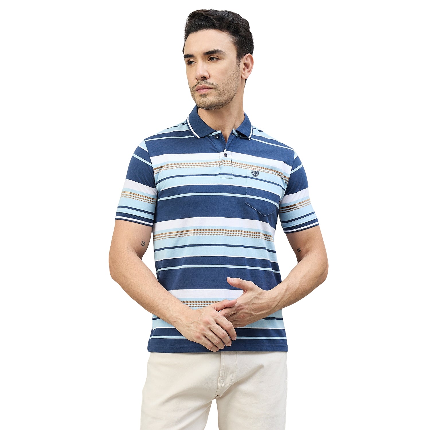 Duke Urban Men Half Sleeve Cotton Smart Fit Casual T-shirt (LF7968)