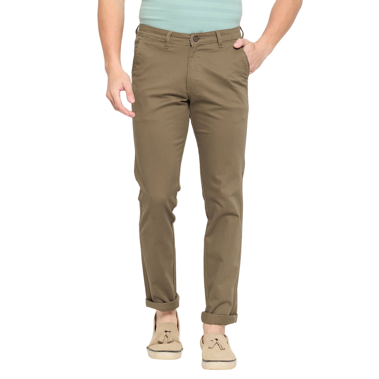Duke Urban Men Flatfront Narrowfit Chinos Trousers (SDT4626)