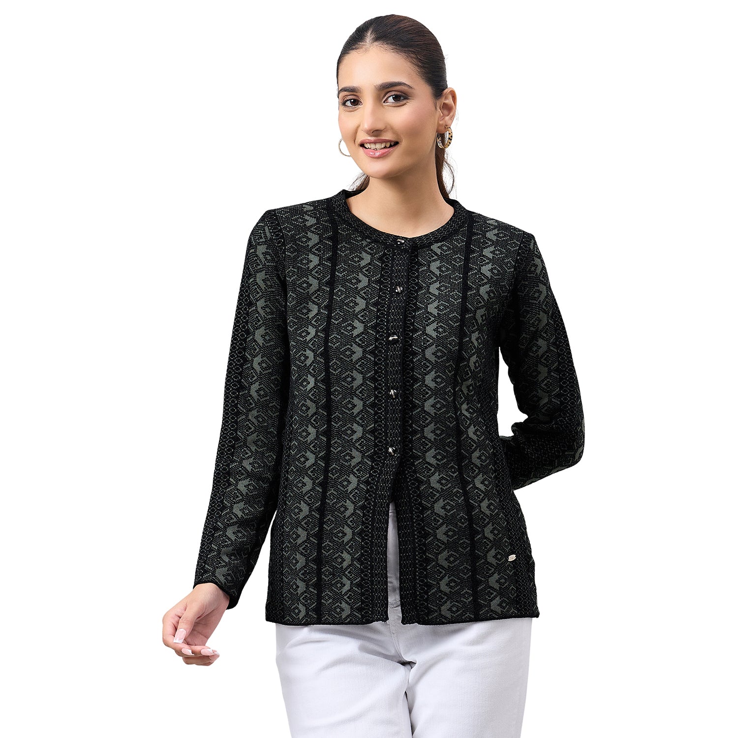 Duke Urban Women Full Sleeve Front Open Regular Cardigan (SDS1364)