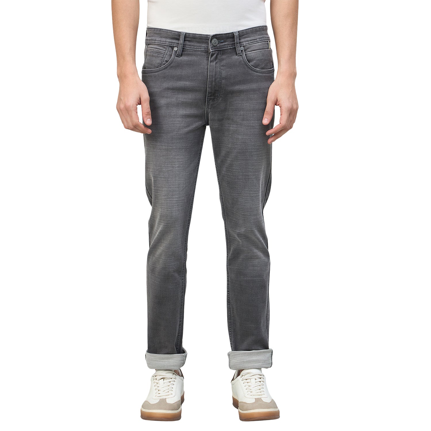 Duke Urban Men Narrow Bottom Mid-Rise Light Fade Stretchable Jeans (SDD5948N)
