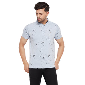 Duke Stardust Men Mandarin Collar Half Sleeve Cotton T-shirt (LF5788)