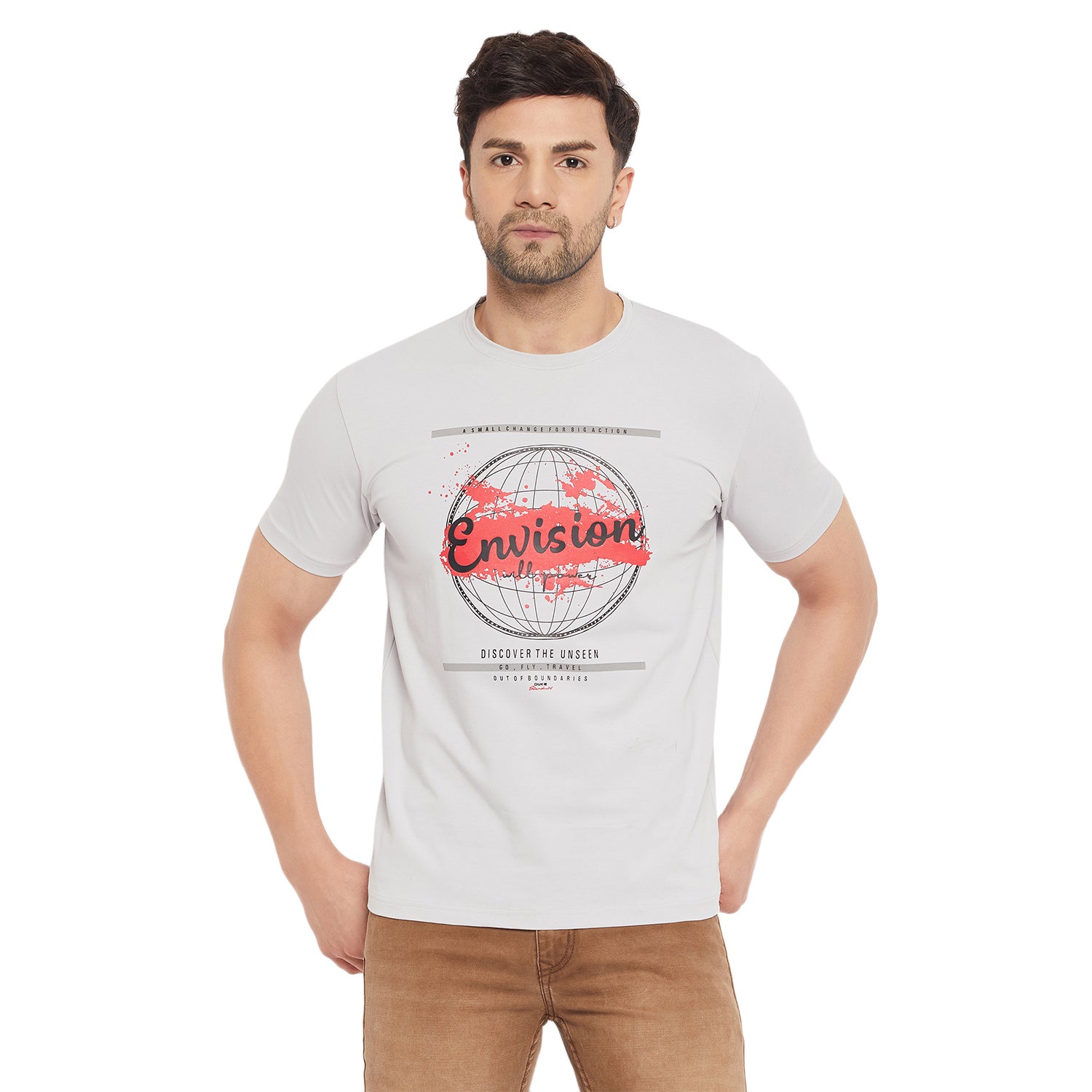 Duke Stardust Men Half Sleeve Cotton T-shirt (MLF7050)