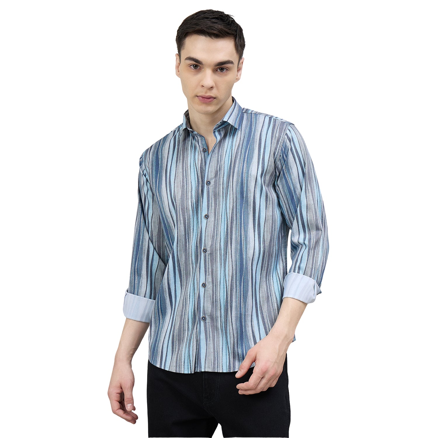 Duke Urban Men Printed Full Sleeve Spread Collar Regular Shirt (SDO9PRK)