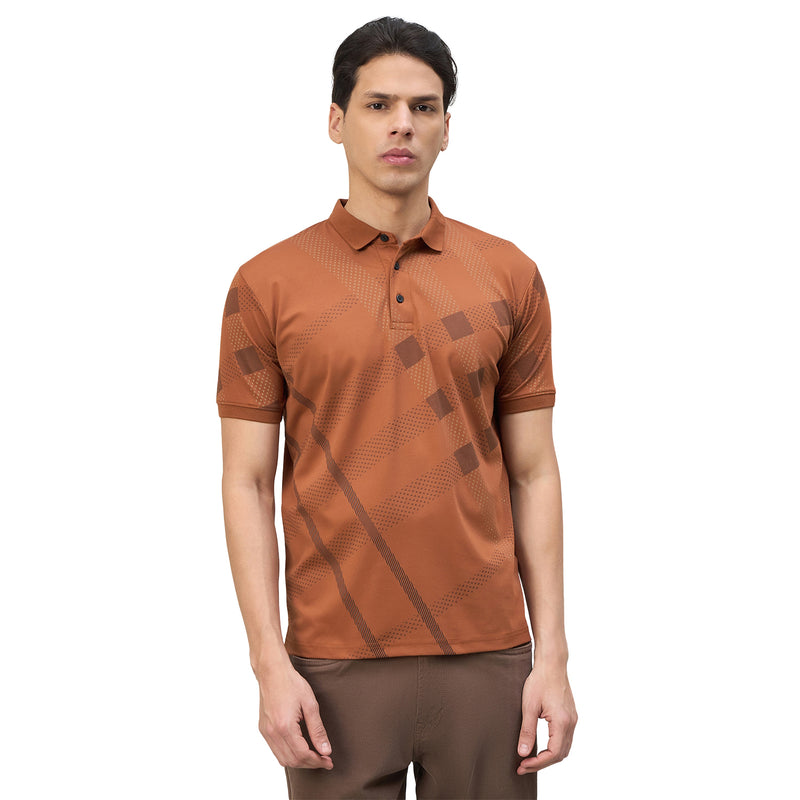 Duke Urban Men Geometric Print Half Sleeve Polo Tshirt (LF7631)